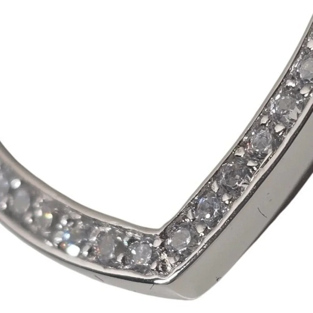 NEW NOTHING BUT HEARTS .925 sterling silver CZ open heart charm pendant gift mom